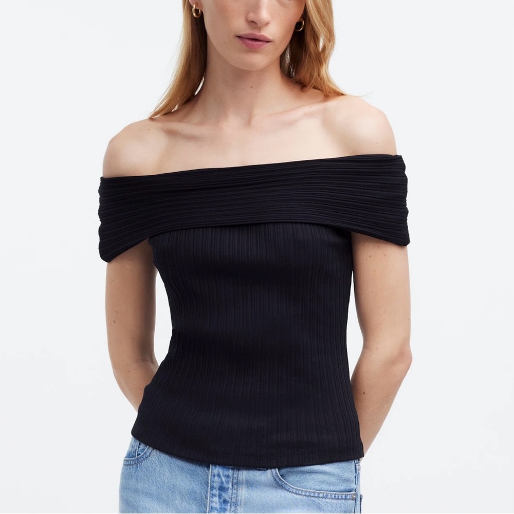 NWT Madewell Ribbed Off the Shoulder Top